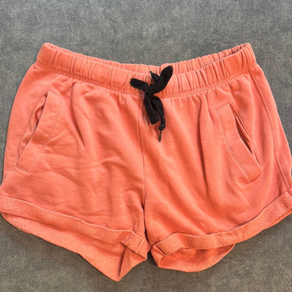 PINK Victoria's Secret Coral Comfy Shorts with Elastic Waistband